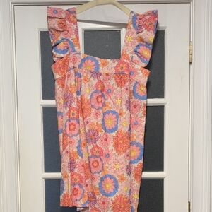 Tuckernuck Pink and Blue Floral Blouse